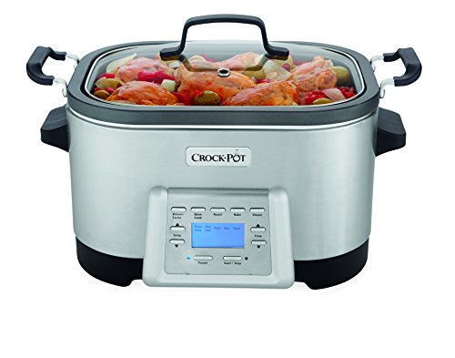 Crock-Pot 6-Quart 5-in-1 Multi-Cooker with Non-Stick Inner Pot, Stainless Steel