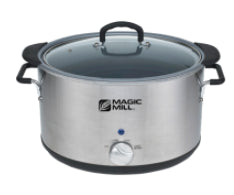 Magic Mill MSC1030 10QT Insert Slow Cooker/Crock Pot, Non-stick Pot Stainless Steel CROCKPOT