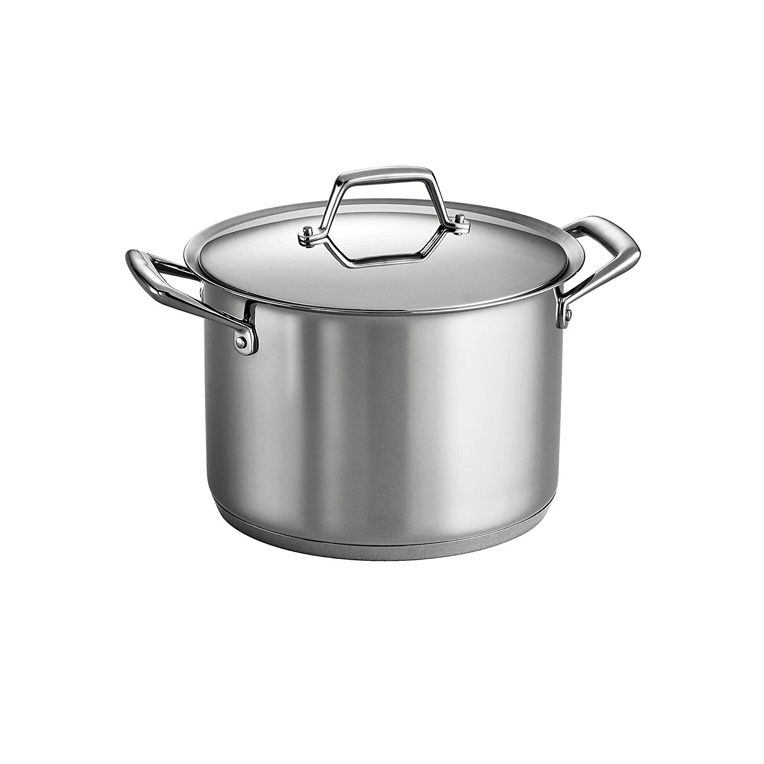 Tramontina Prima 80101/012 12QT 18/10 Tri-Ply Base Covered Stock Pot, Stainless Steel - Induction Ready, Dishwasher Safe, Oven Safe COOKPOT