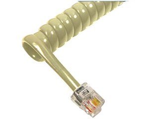 Cablesys 12' foot Telephone Handset Coil Cord (Ivory)