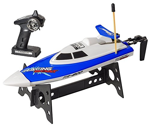 Top Race TR-800 27Mhz Remote Control RC Water Speed Boat, Blue
