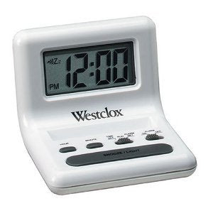 Westclox Travel Alarm Clock White 2 Aaa Batteries
