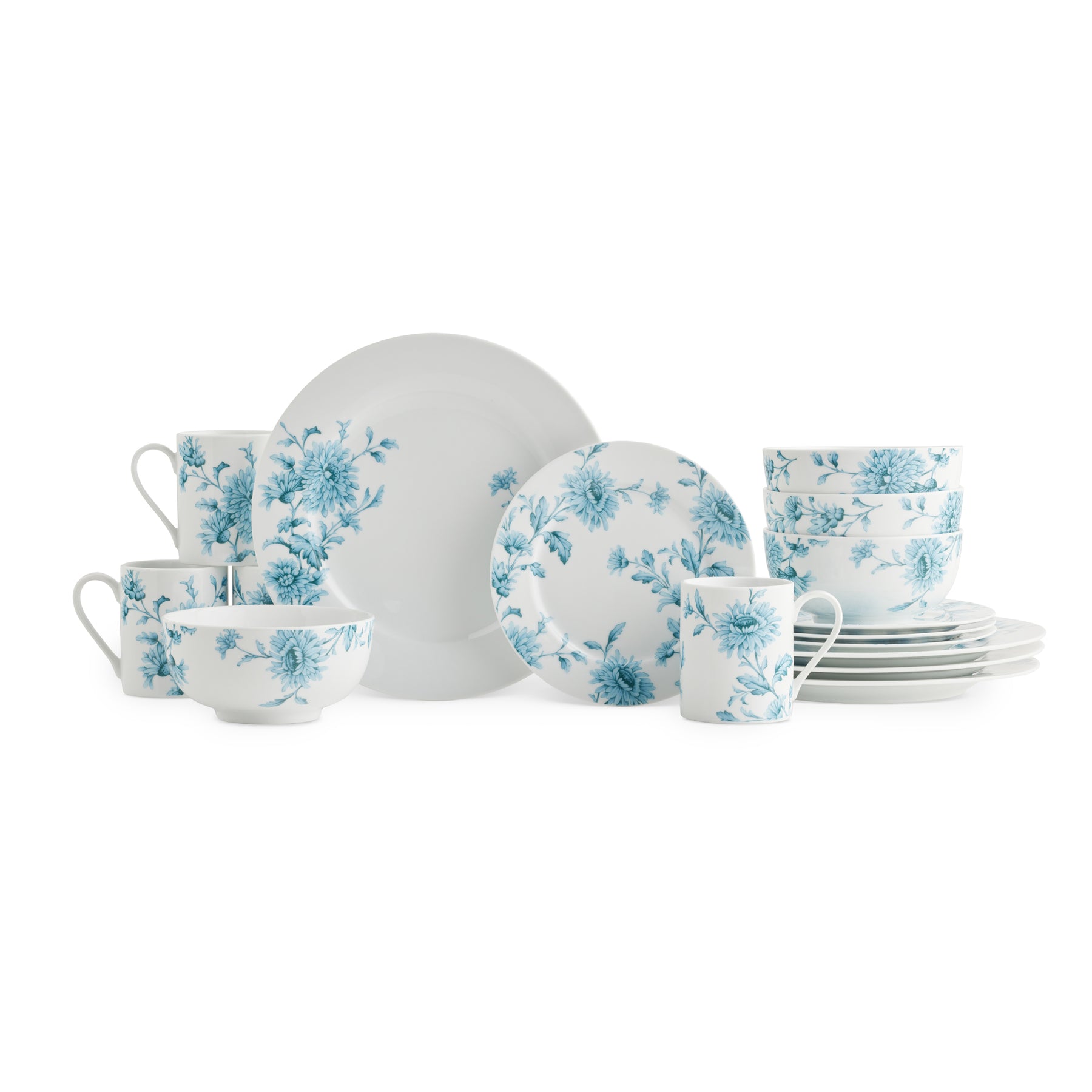 Spode Home Vintage Denim 16-piece Porcelain Dinnerware Set