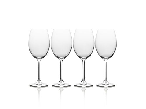 Mikasa Julie White Wine Glass, 16.5-Ounce, Set of 4