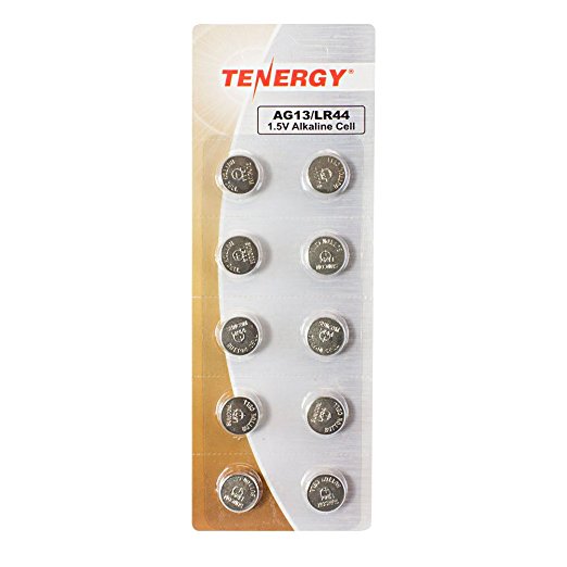 Tenergy 1.5V AG13 / LR44 Alkaline Button Cell Single Battery BATTBUT