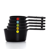 OXO Good Grips 6 Piece Plastic Measuring Cups Set, Black
