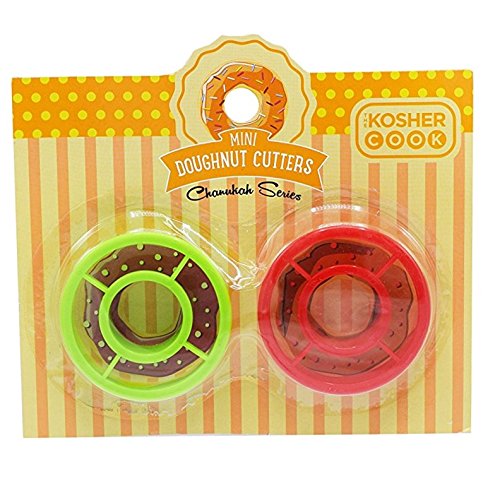 The Kosher Cook Plastic Mini Donut Doughnut Cutters, Bright Colors