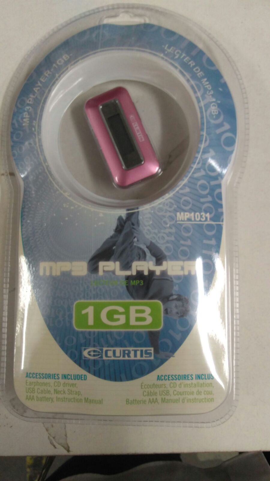 Curtis 1GB MP3 Player with Voice Recorder, Pink (includes 1 x AAA Battery)