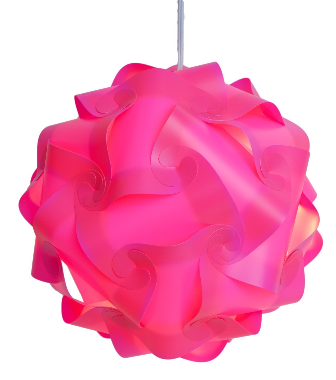 Infinity Lights Small 10" 30 Pc. Puzzle Lamp Shade Lantern, Light Pink (Bubblegum)