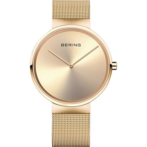 Bering Men's Classic Collection Mesh Band Watch, Gold