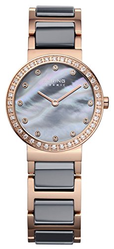 Bering Women's Ceramic Collection Stainless Steel Watch, Grey