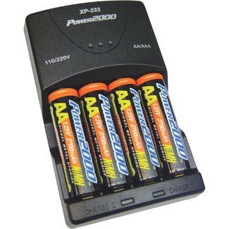 VidPro Power2000 XP333-29 Battery Charger with 4 AA Rechargeable NiMH 2900 mAh Batteries BATTANDCHARGE BATTRECHARGE BATTAA4PK