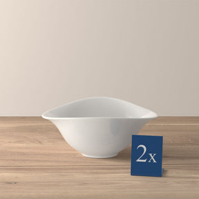 Villeroy & Boch Vapiano 26oz Premium Porcelain White Salad Bowl, Set of 2