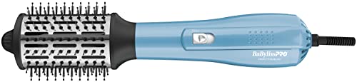 BabylissPRO Nano Titanium 2.5 inch Oval Ionic Hot Air Brush, Blue