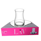 Graceful Kiddush Cup with Matching Saucer, Set of 6