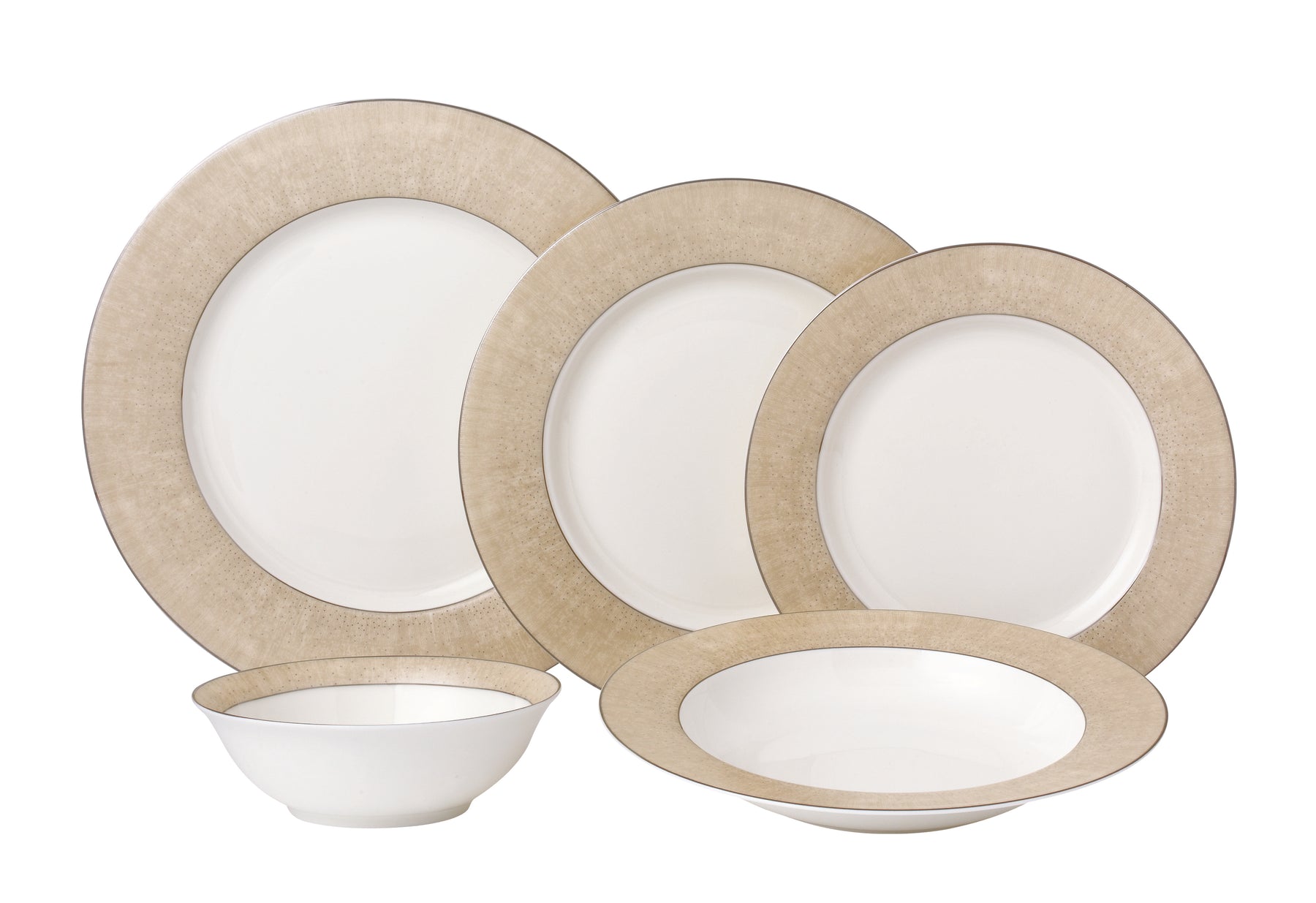 Joseph Sedgh 6480Y-20 20 Piece Dinnerware Set, Marilyn (Big Plate, Small Plate, Salad Plate, Soup Bowl, Compote Bowl)