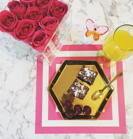 Tassels Home Decor Crystal Acrylic Flower Box, Square (6x6") - Holds 9 Flowers