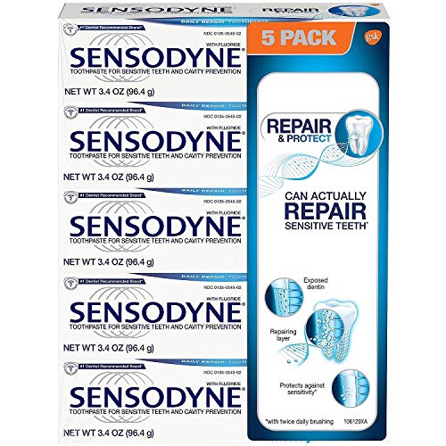 Sensodyne 980066854 Repair and Protect 5 Pack/ 3.4 oz, Shape