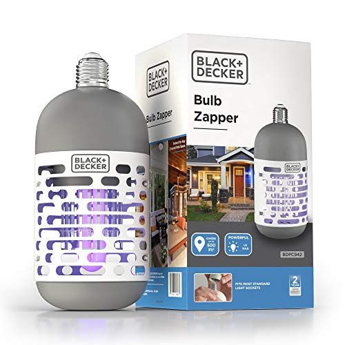 BLACK & DECKER UV LED Light Bulb Electric Bug Zapper for Indoor, Outdoor