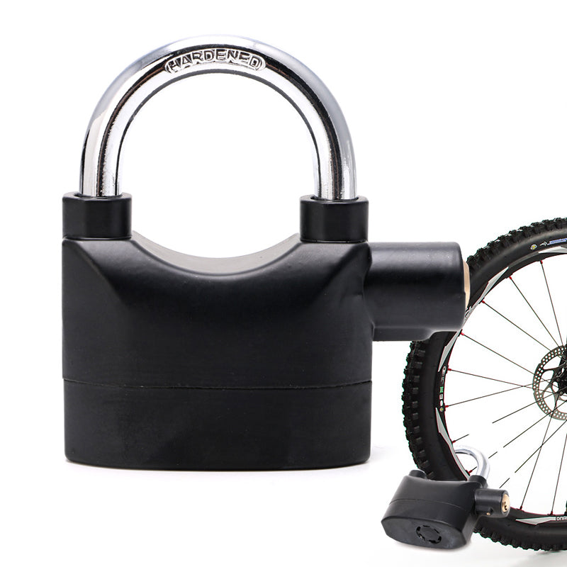 OOTDTY Waterproof Siren U Lock Padlock Alarm Lock for Motorcycle Bike Bicycle (3.94" x 3.74" x 1.42")