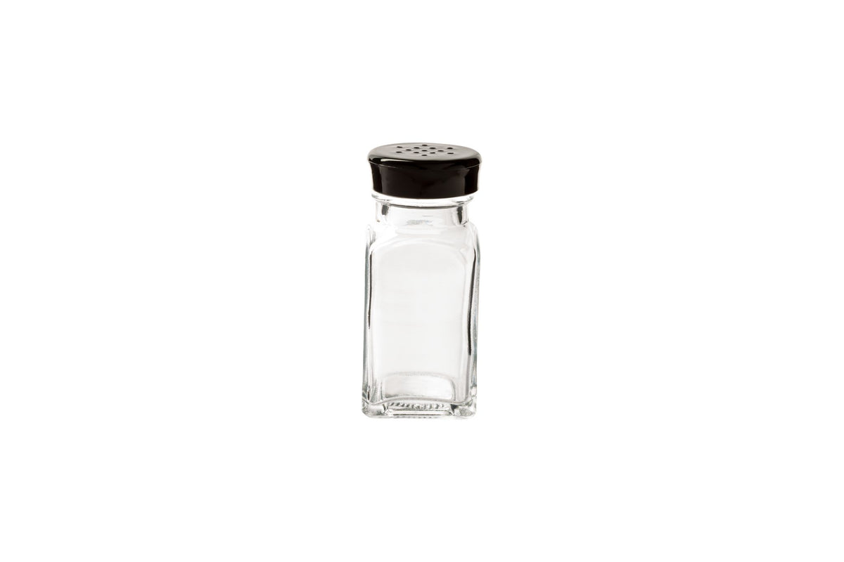 Trudeau - Glass, Wink Salt & Pepper Shaker, Black Top