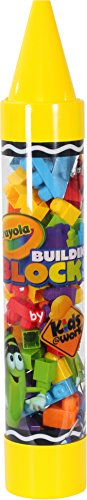 Crayola Kids at Work 36" Giant Crayon Tube with 80 Building Blocks, Yellow