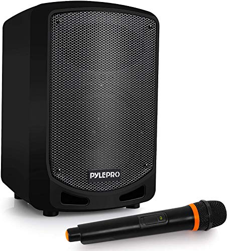 Pyle Bluetooth Karaoke PA Speaker - Indoor / Outdoor Portable Sound System with Wireless Mic