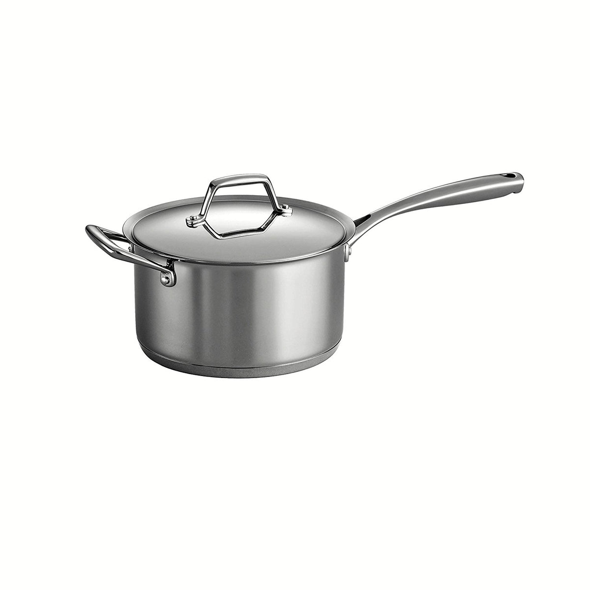 Tramontina 80101-026DS 4QT Gourmet Prima 18/10 Tri-Ply Base Covered Sauce Pan, Stainless Steel - Induction Ready, Dishwasher Safe, Oven Safe COOKPOT