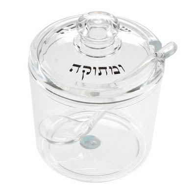 A&M Judaica Rosh Hashana Acrylic Honey Dish 3.5"x4.5" "Shana Tova Umesuka"