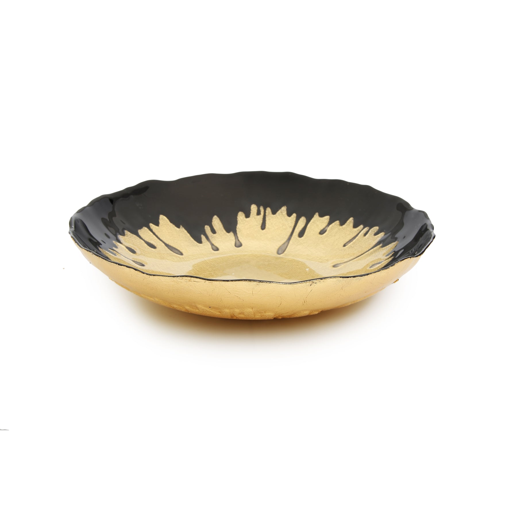 Classic Touch Black Dipped Gold Salad Bowl DECBOWL