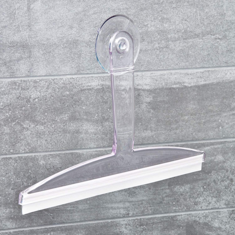 InterDesign 12 Inch Suction Super Squeegee Clear To Clean Showers Glass And Mirrors