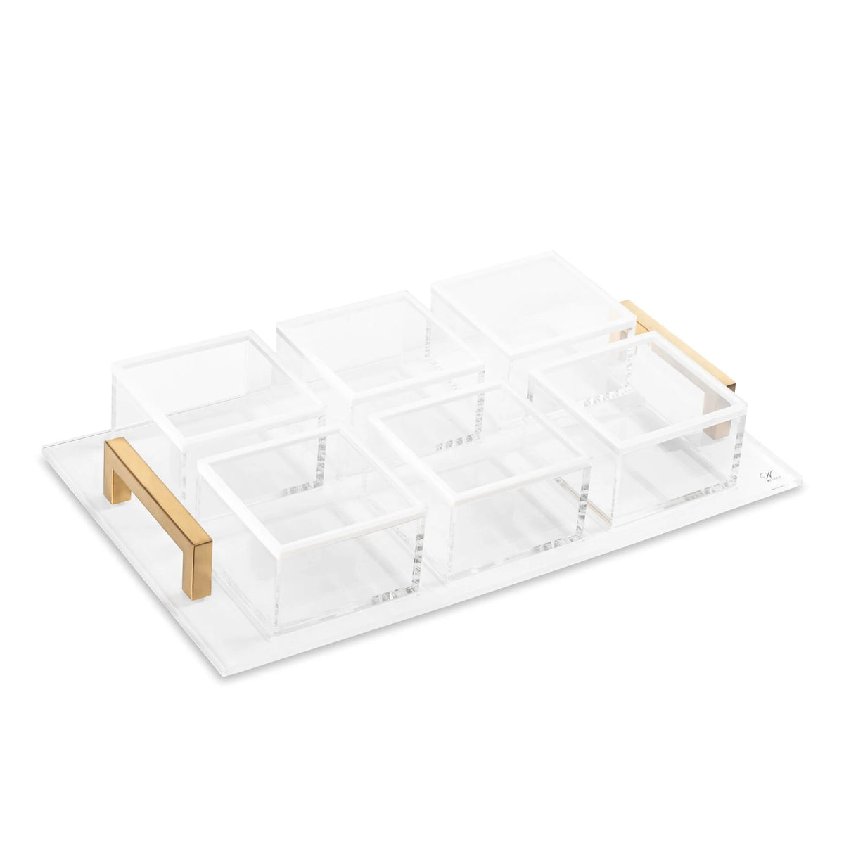 Waterdale Classic Dip 6 Bowl Set, Gold Handles