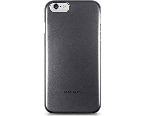 Macally SnapP6LB Metallic Snap-On Hardshell Case with Metallic Sheen for Maximum Protection for iPhone 6 Plus, 5.5in - Black