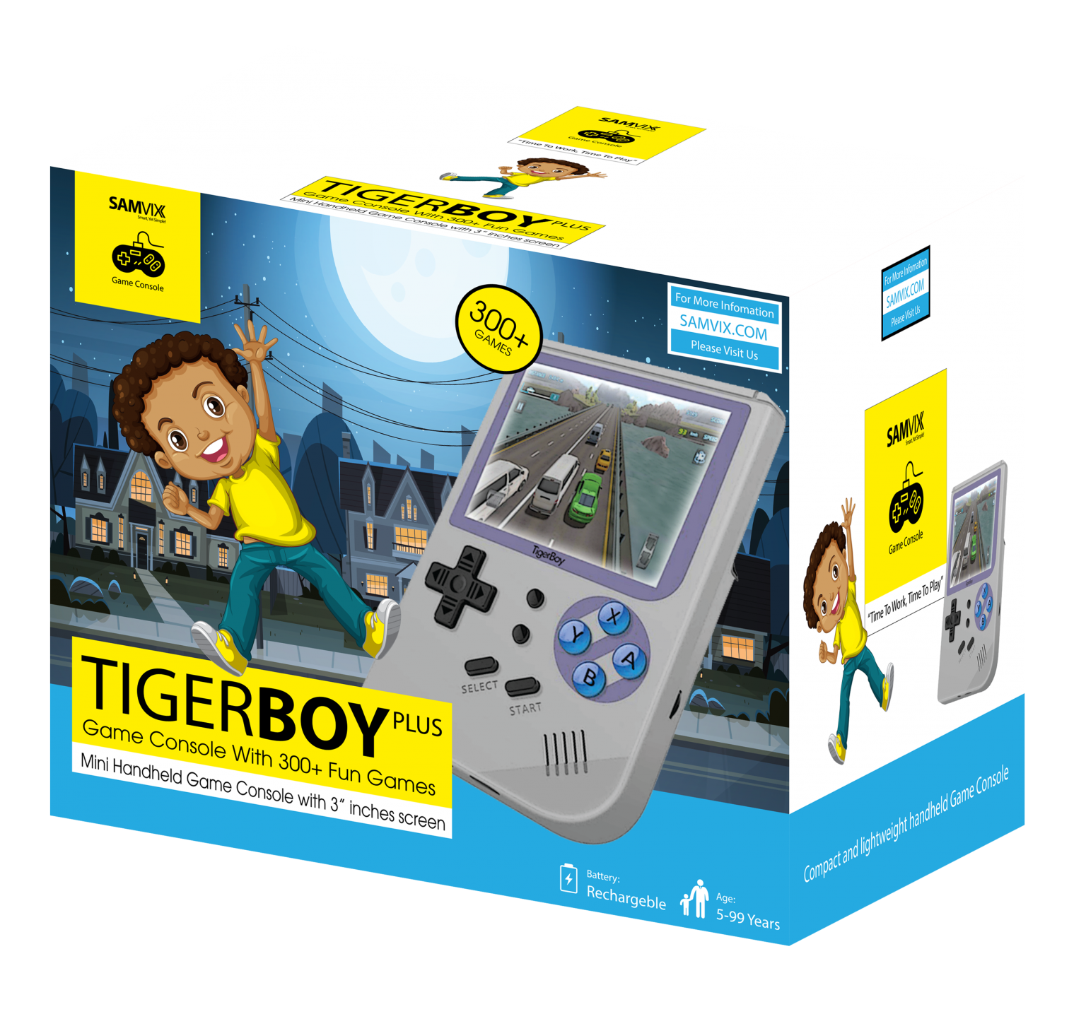 Samvix Tigerboy Kosher Game Console, Grey